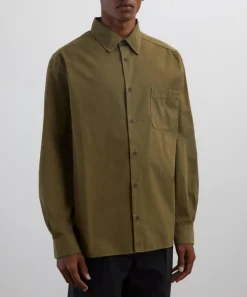 A.P.C. Shirts^Khaki Malo Cotton Shirt