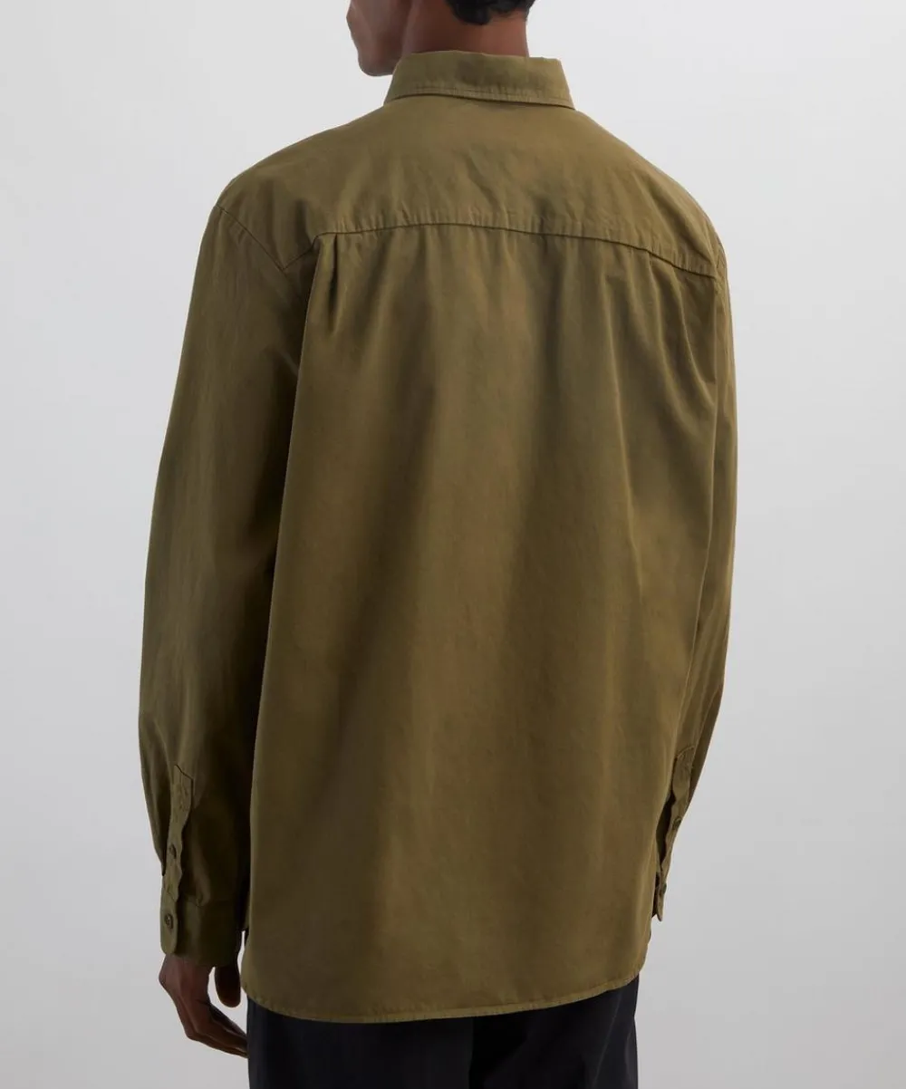 A.P.C. Shirts^Khaki Malo Cotton Shirt