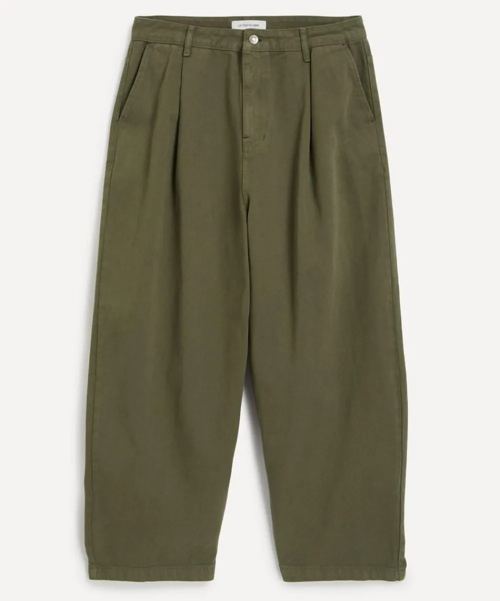 Le17septembre Trousers^Khaki One-Tuck Wide Denim Jeans