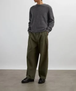 Le17septembre Trousers^Khaki One-Tuck Wide Denim Jeans
