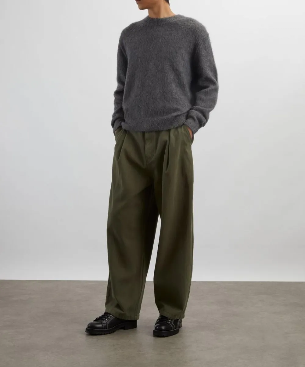 Le17septembre Trousers^Khaki One-Tuck Wide Denim Jeans