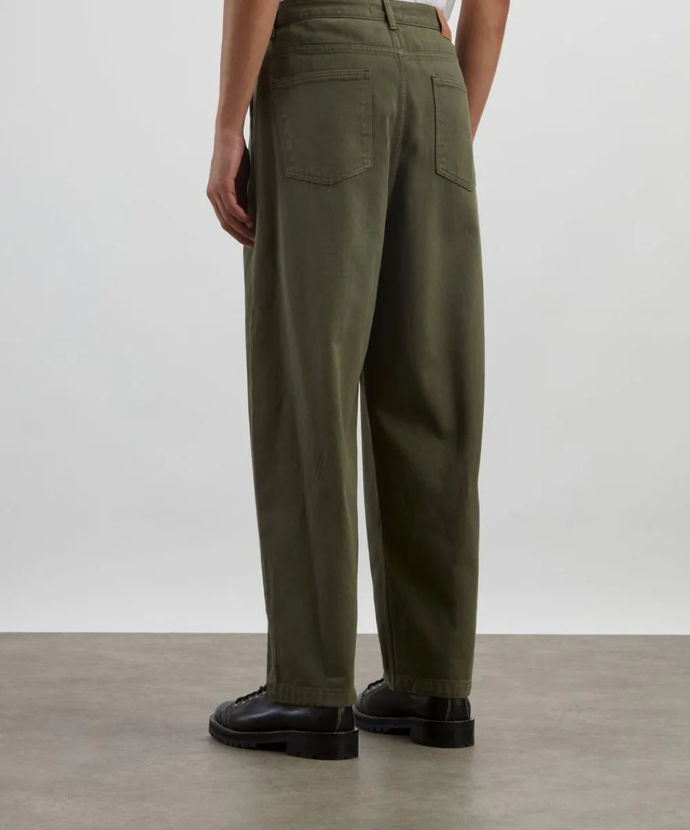 Le17septembre Trousers^Khaki One-Tuck Wide Denim Jeans