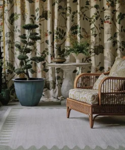 Liberty Interiors Furnishing Fabrics^Kimono Knot in Fennel