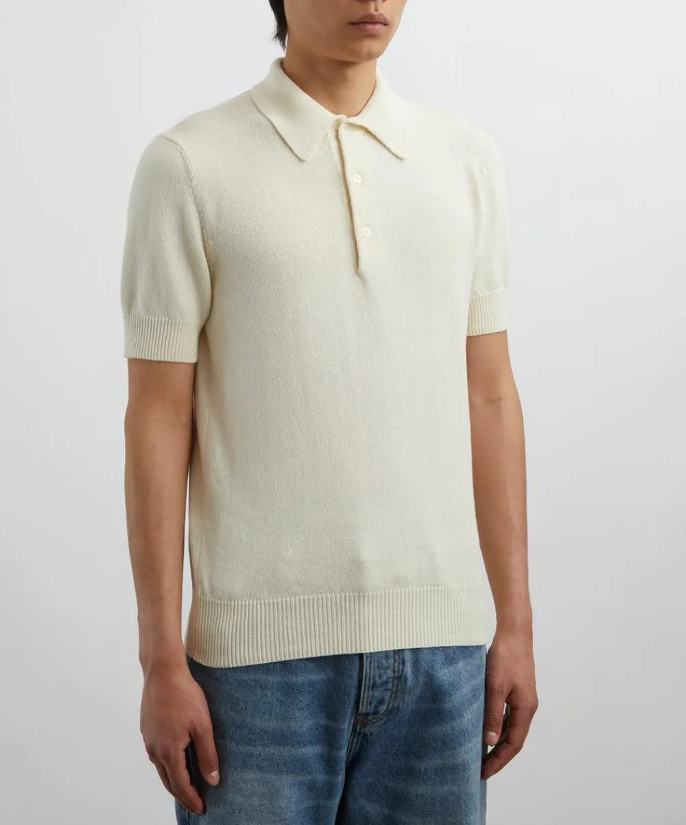 Drakes Knitwear & Sweats^Knitted Short-Sleeve Polo Shirt