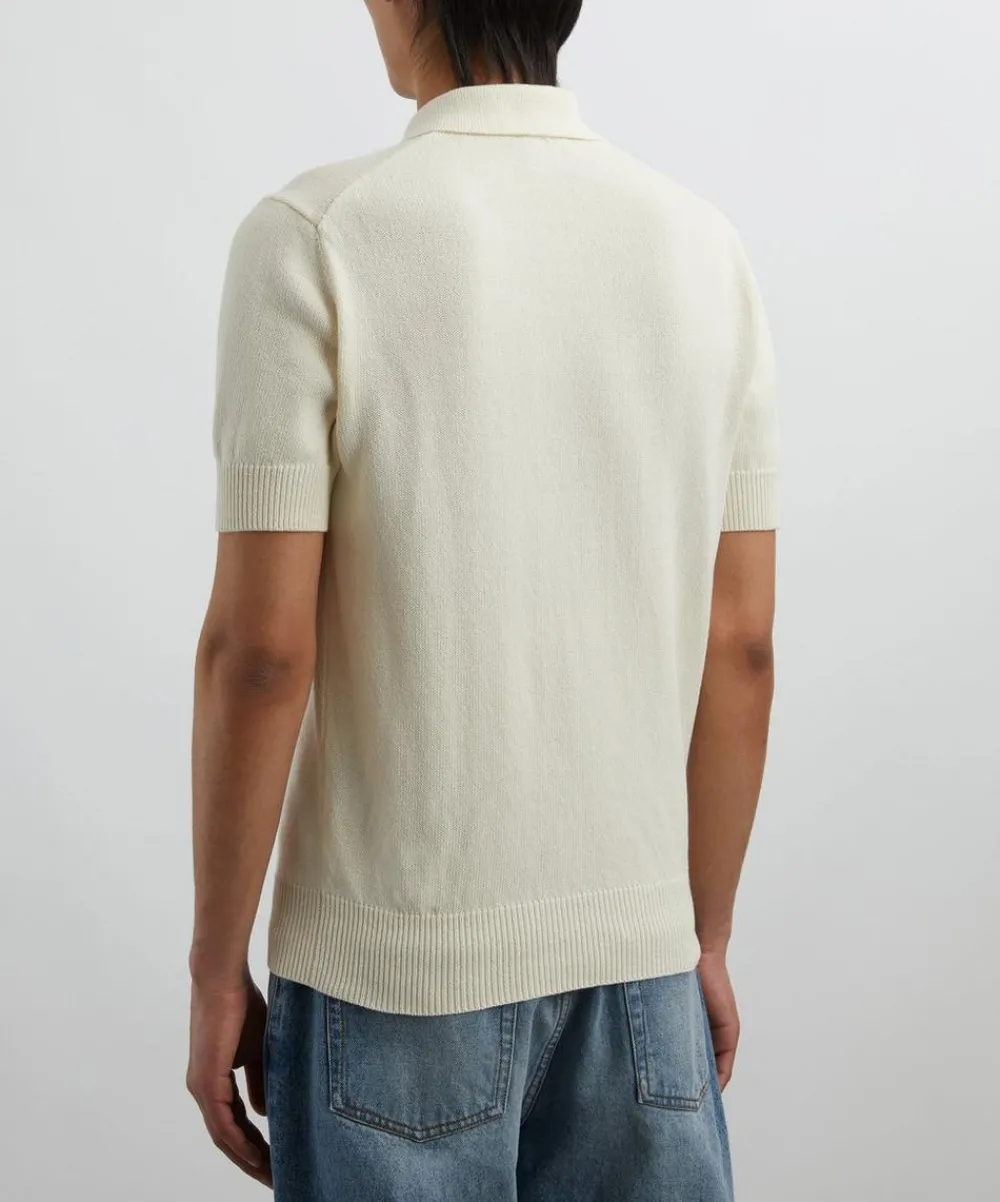 Drakes Knitwear & Sweats^Knitted Short-Sleeve Polo Shirt