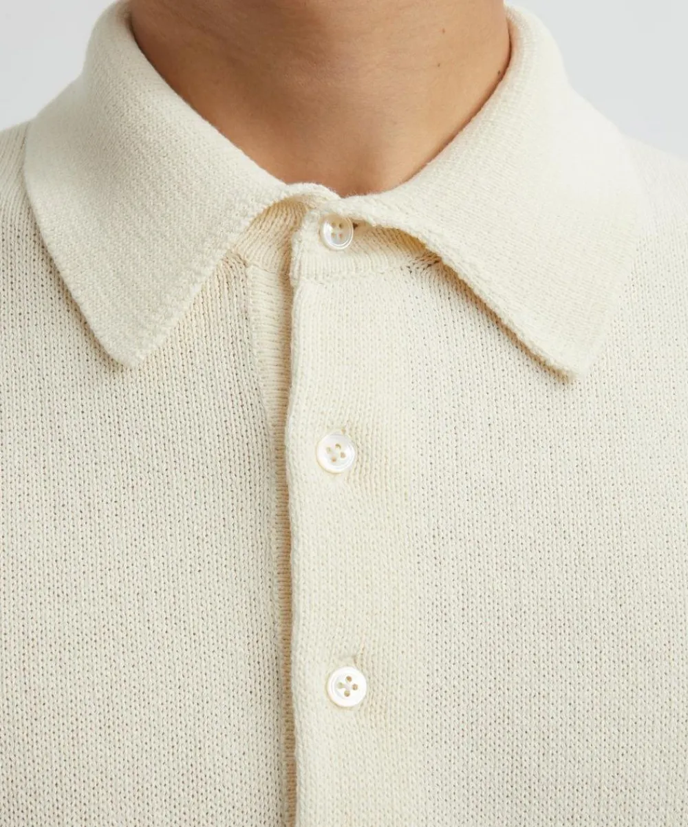 Drakes Knitwear & Sweats^Knitted Short-Sleeve Polo Shirt