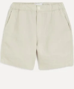 Wax London Shorts^Kurt Washed Beige Linen Shorts