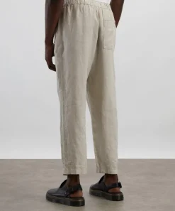 Wax London Trousers^Kurt Washed Beige Linen Trousers