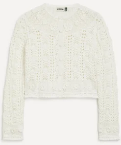 RIXO Knitwear^Kyra Cotton Crochet Cardigan