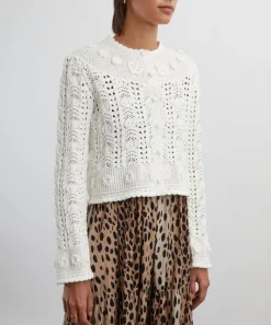 RIXO Knitwear^Kyra Cotton Crochet Cardigan