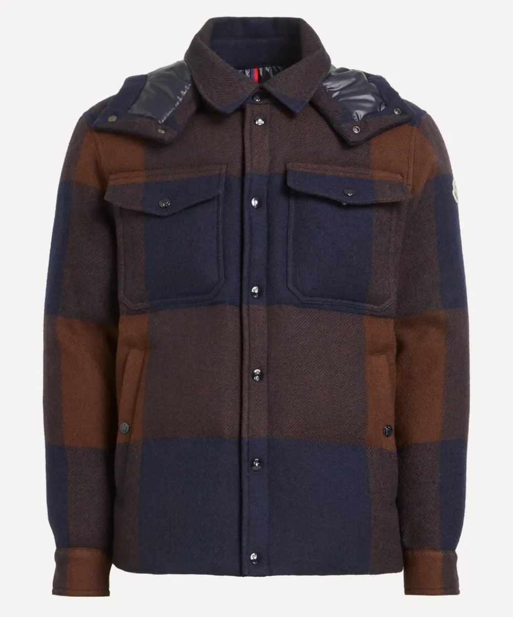 Moncler Coats & Jackets^Ladurns Hooded Wool Down Shirt Jacket