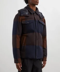 Moncler Coats & Jackets^Ladurns Hooded Wool Down Shirt Jacket