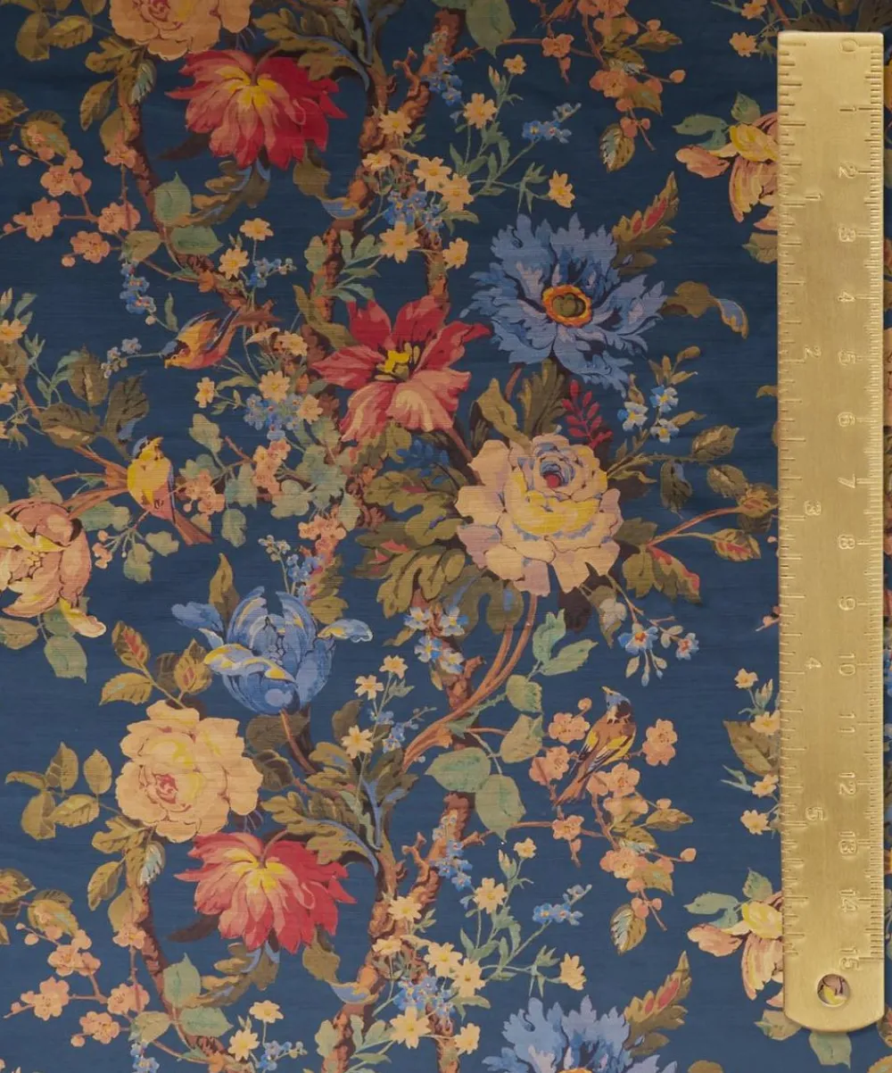Liberty Interiors Furnishing Fabrics^Lady Kristina Rose Vintage Velvet in Lapis