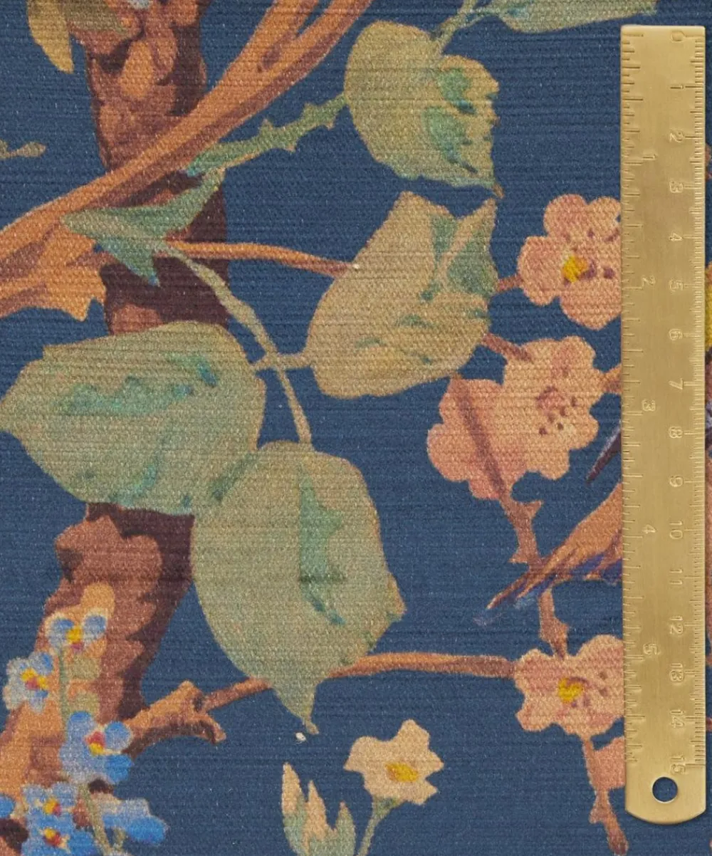 Liberty Interiors Furnishing Fabrics^Lady Kristina Rose Vintage Velvet in Lapis