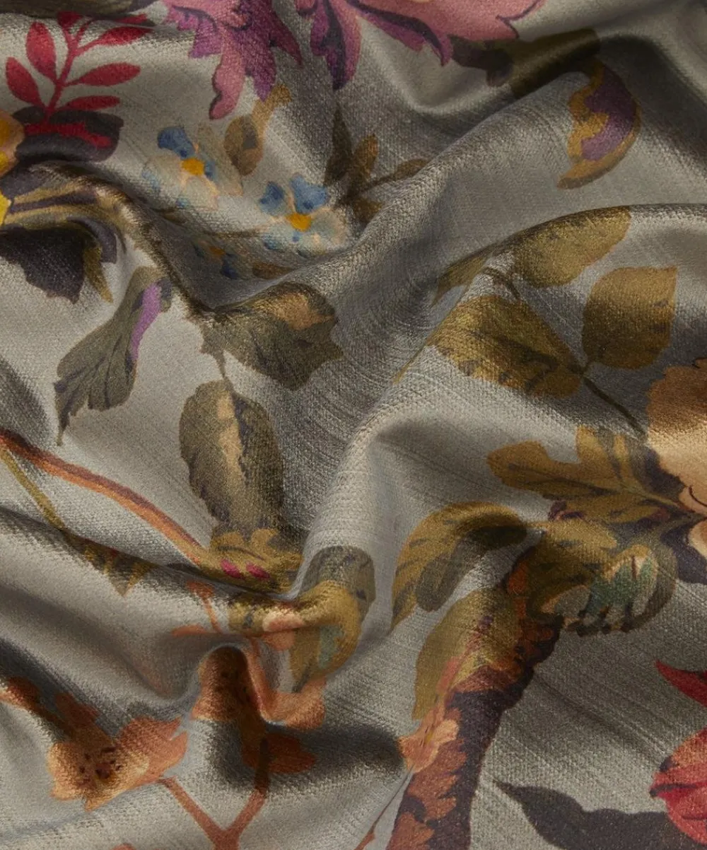 Liberty Interiors Furnishing Fabrics^Lady Kristina Rose Vintage Velvet in Pewter