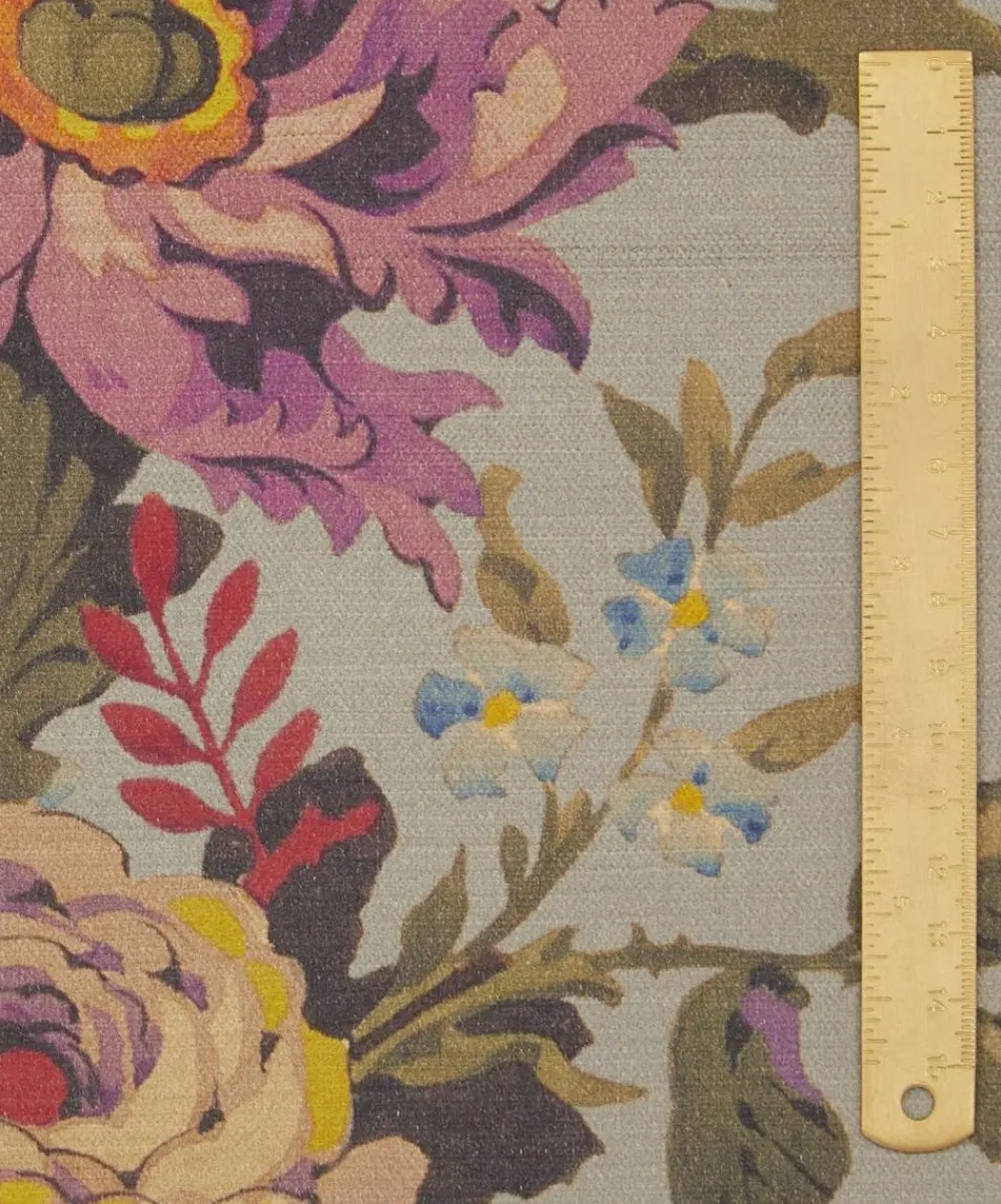 Liberty Interiors Furnishing Fabrics^Lady Kristina Rose Vintage Velvet in Pewter