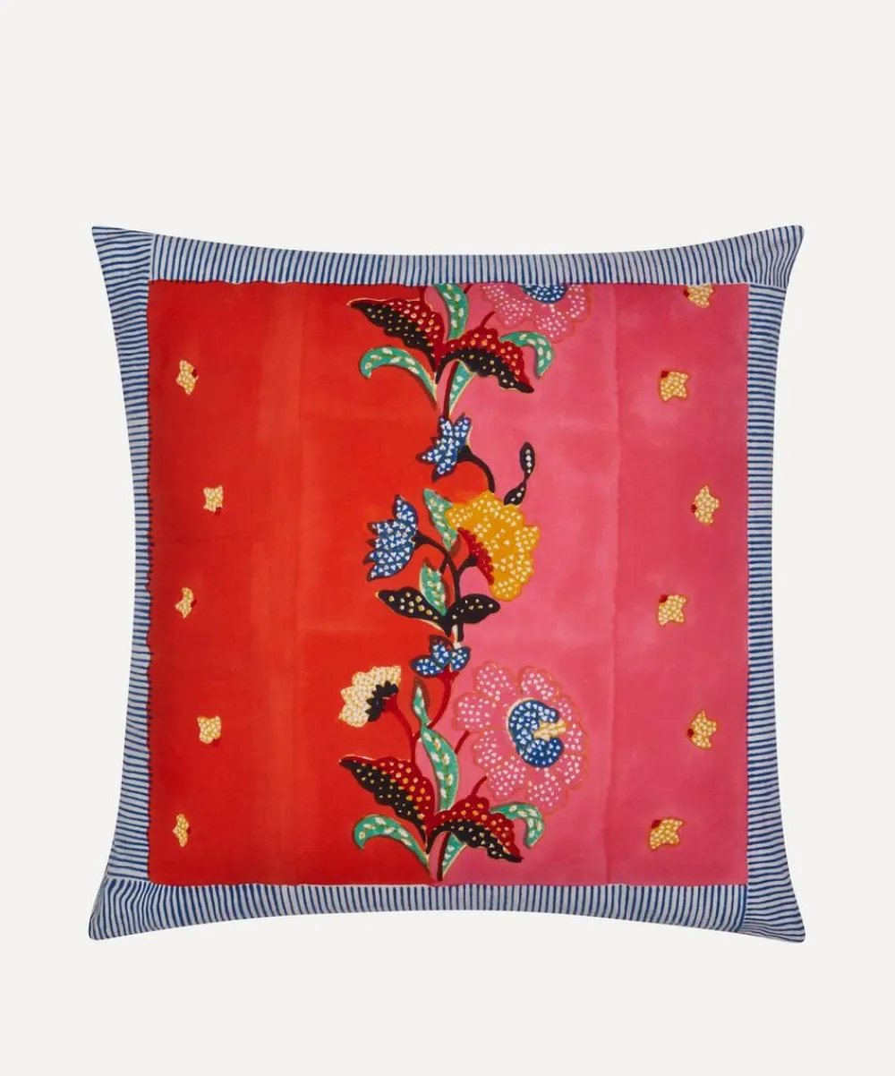 Lisa Corti Cushions^Large Indonesian Red Rose Cushion