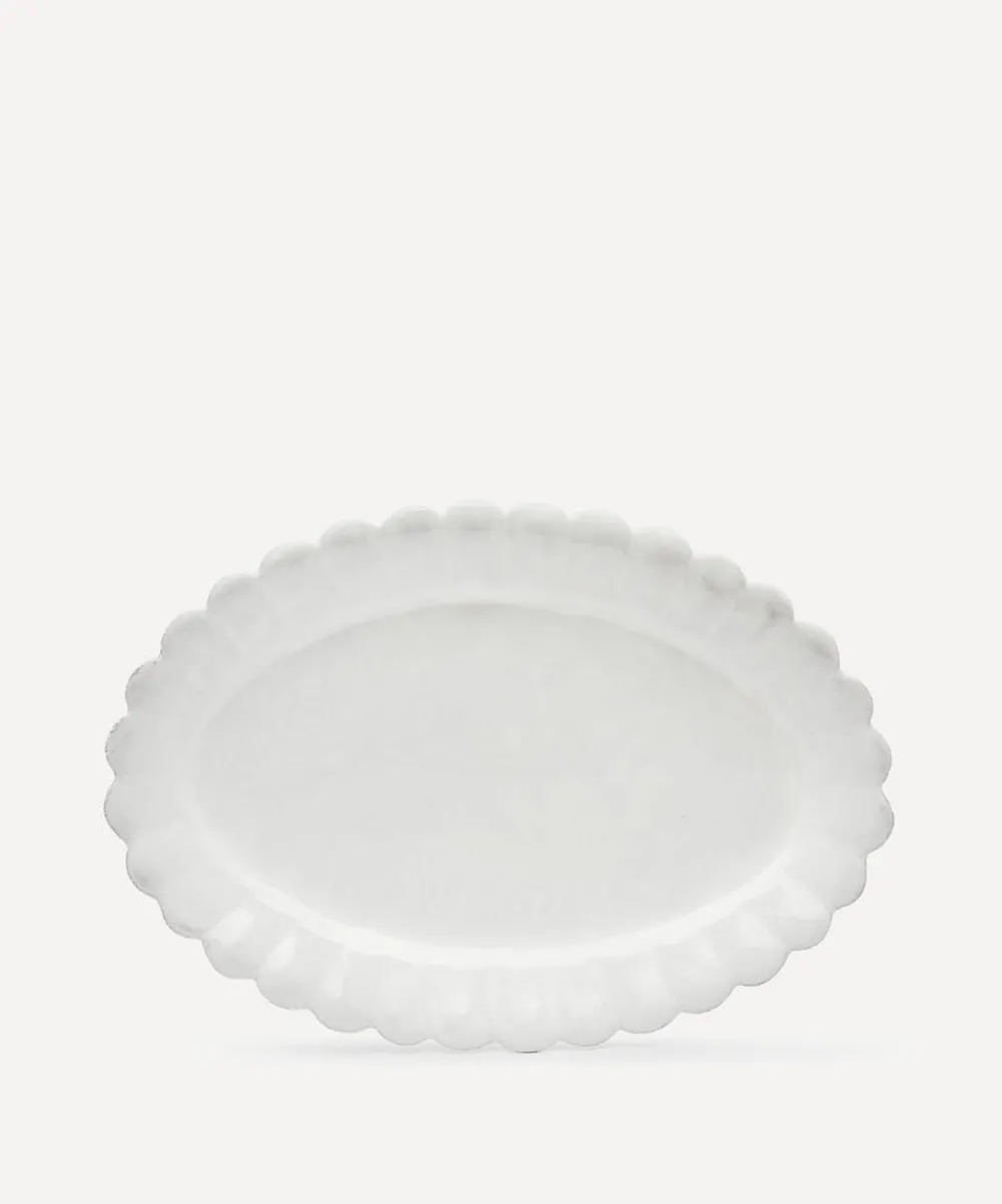 Astier de Villatte Tableware^Large Oval Marguerite Dish