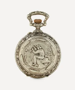 Designer Vintage Jewellery^Late Victorian Regulateur de Marine Silver Plate Clock