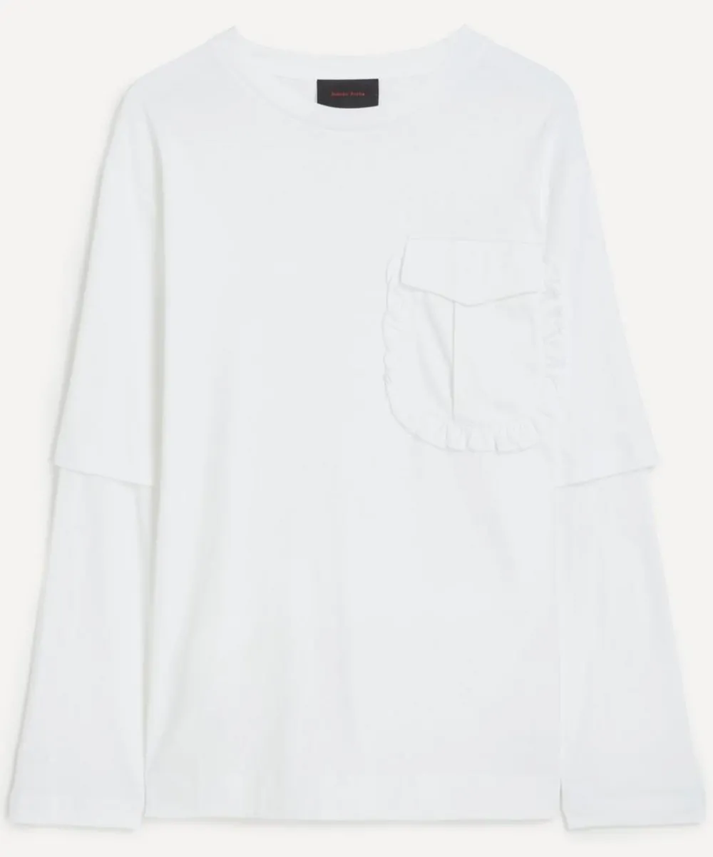 Simone Rocha Tops^Layered Ruffle Pocket Long-Sleeve T-Shirt