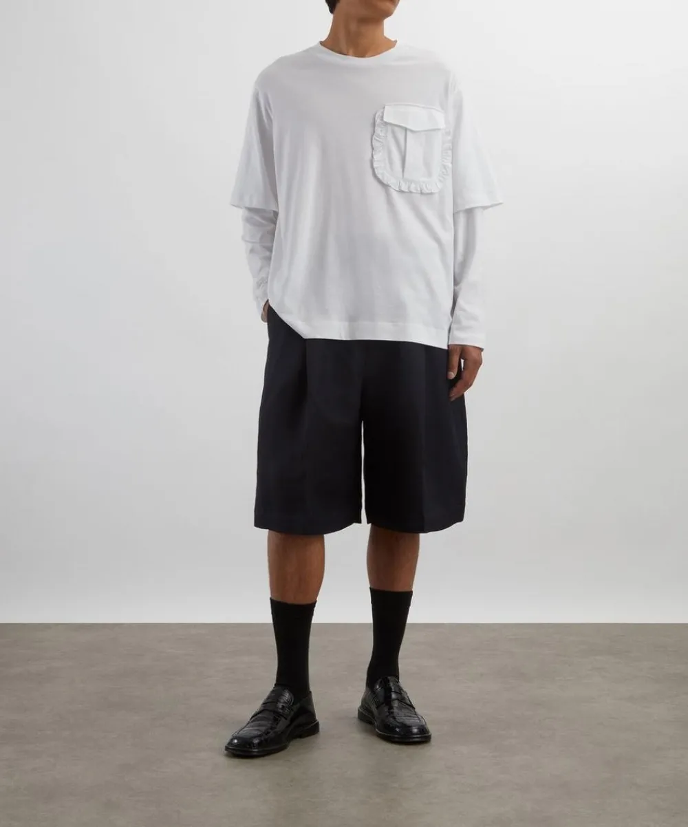 Simone Rocha Tops^Layered Ruffle Pocket Long-Sleeve T-Shirt