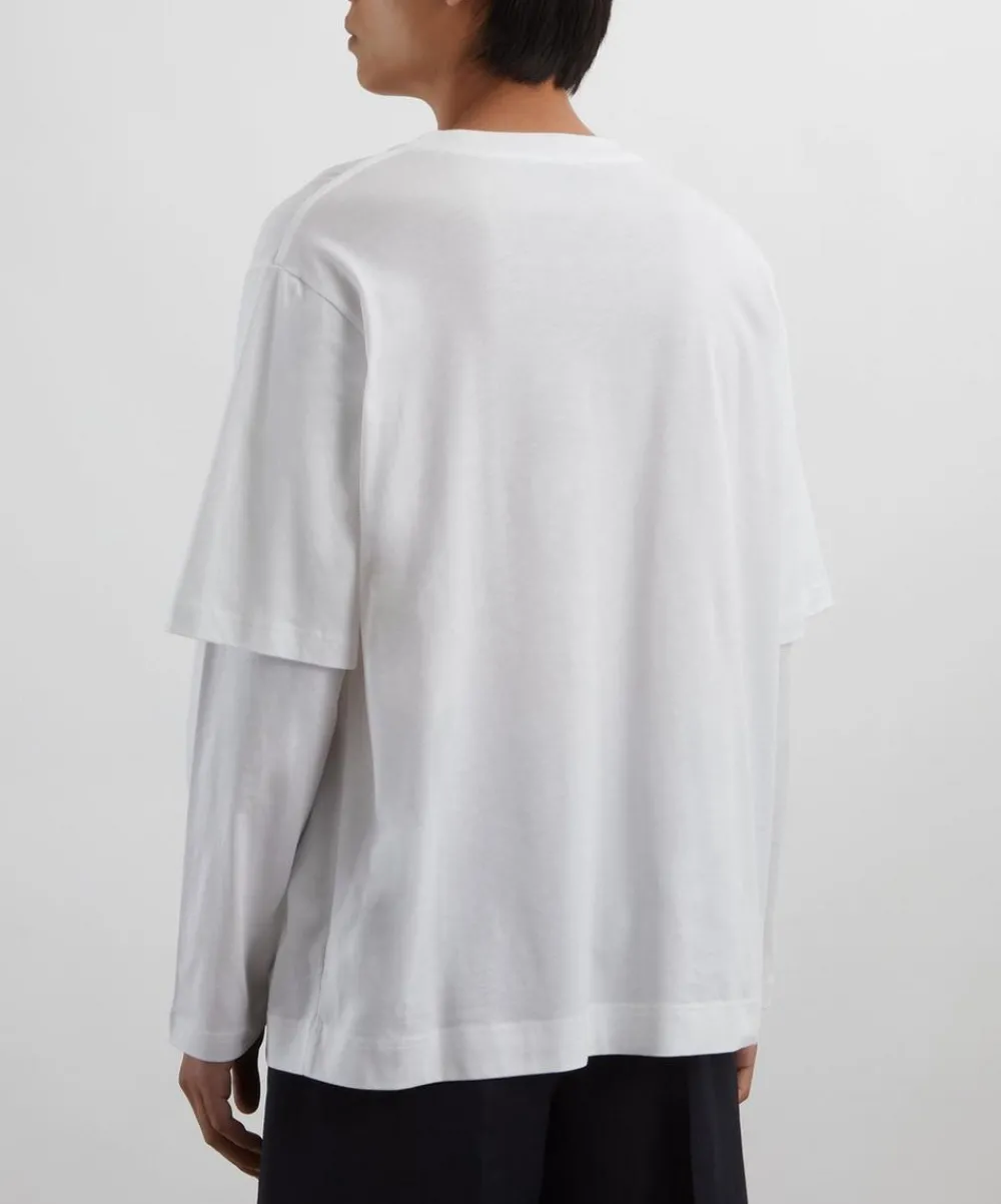 Simone Rocha Tops^Layered Ruffle Pocket Long-Sleeve T-Shirt