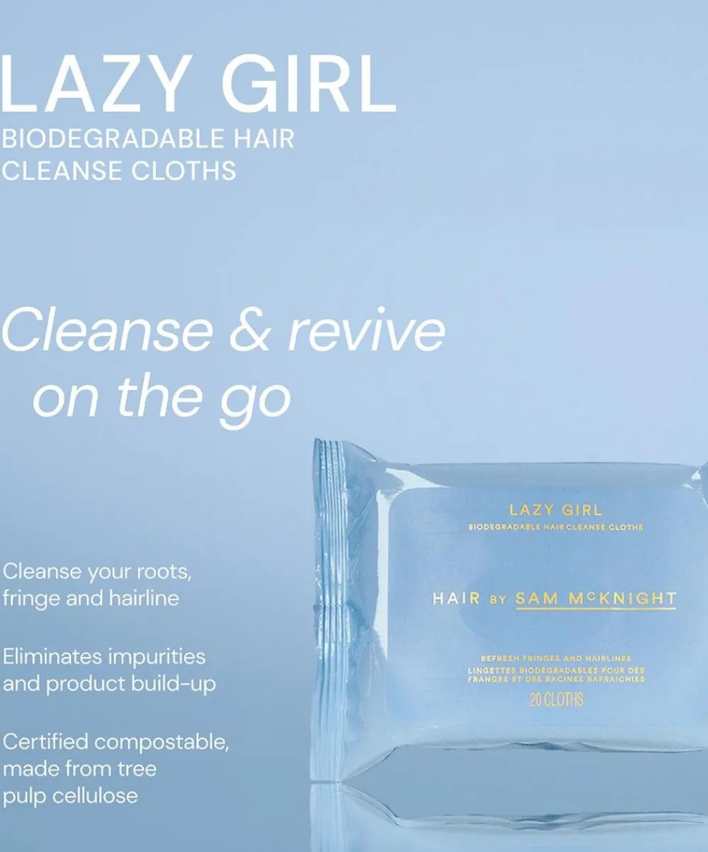 Hair by Sam McKnight Shampoo|Hair Styling^Lazy Girl Biodegradable Hair Cleanse Cloths Pack of 20