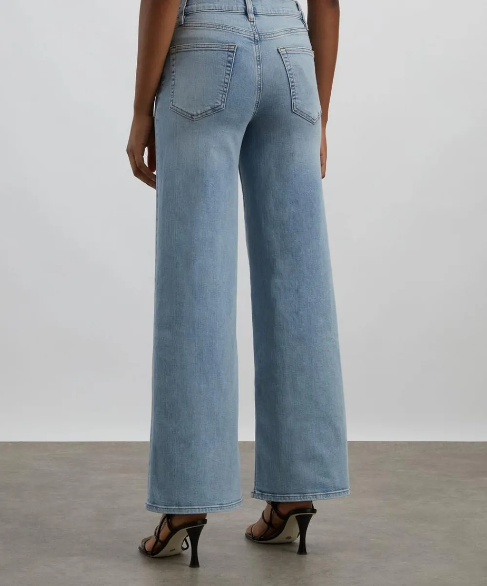 Frame Jeans^Le Slim Palazzo High-Rise Wide-Leg Jeans in Tribute