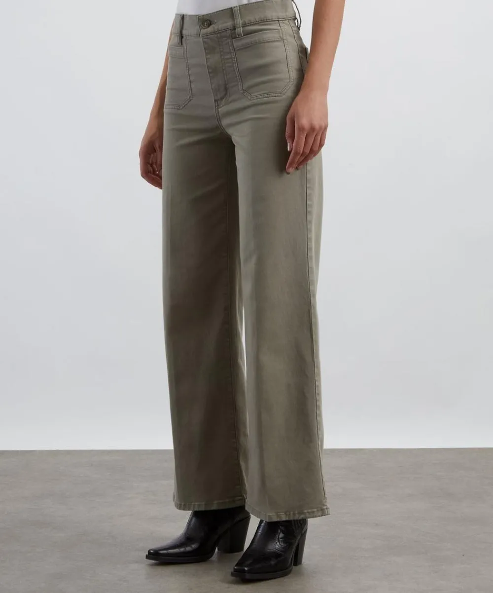 Frame Jeans^Le Slim Palazzo Modernist Pocket Jeans in Thyme