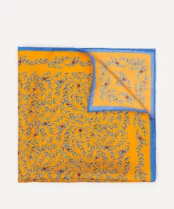 Liberty Pocket Squares^Leafy Ladybirds Printed Silk Pocket Square