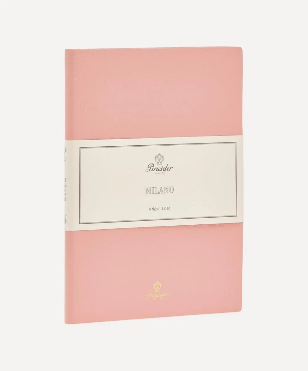 Pineider Stationery And Games^Leather Lined Milano Notebook