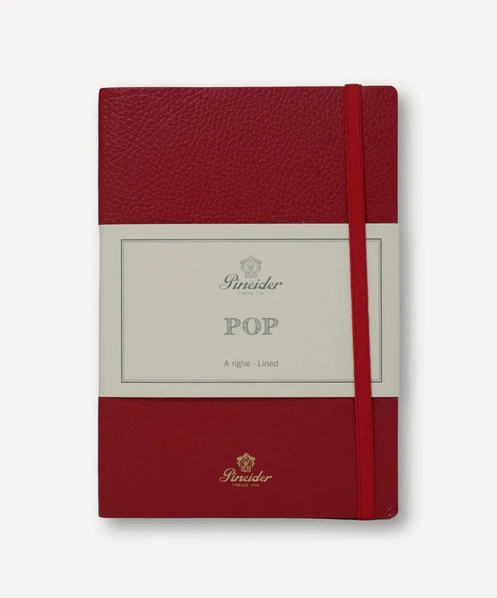 Pineider Stationery And Games^Leather Lined Pop Notebook