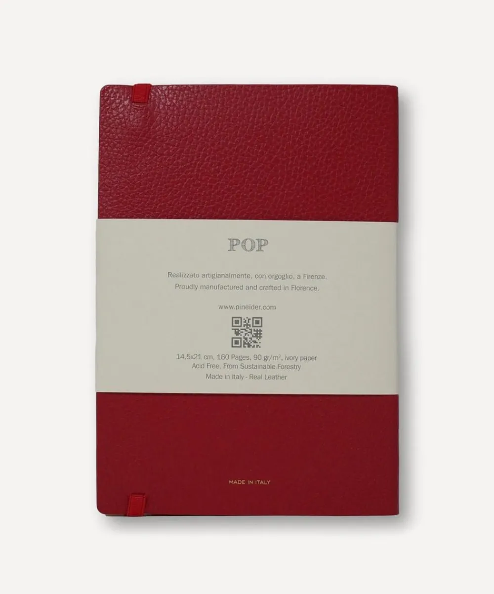 Pineider Stationery And Games^Leather Lined Pop Notebook