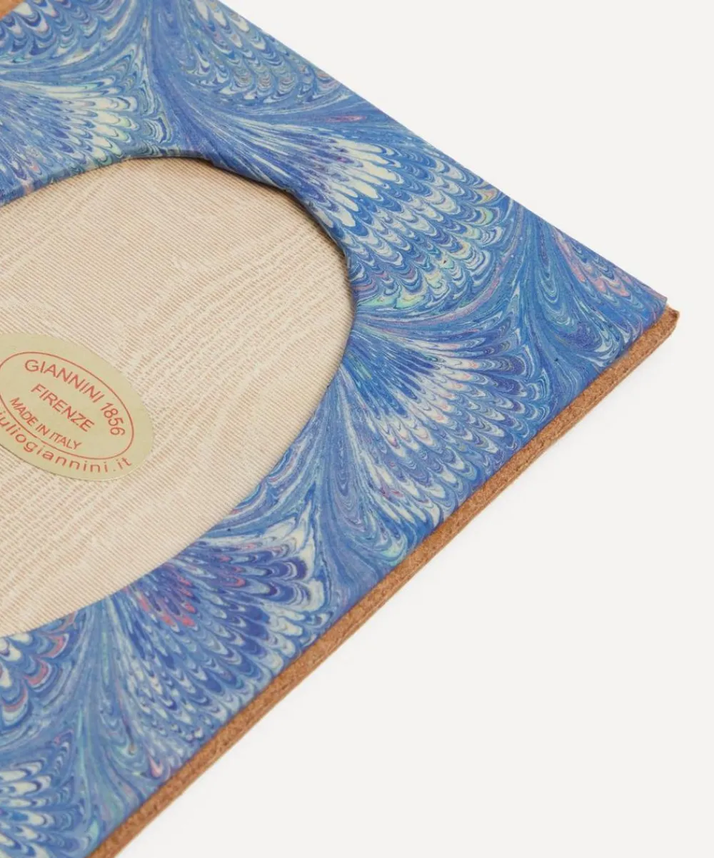 Giannini Stationery And Games^Leather Oval Marbled Frame