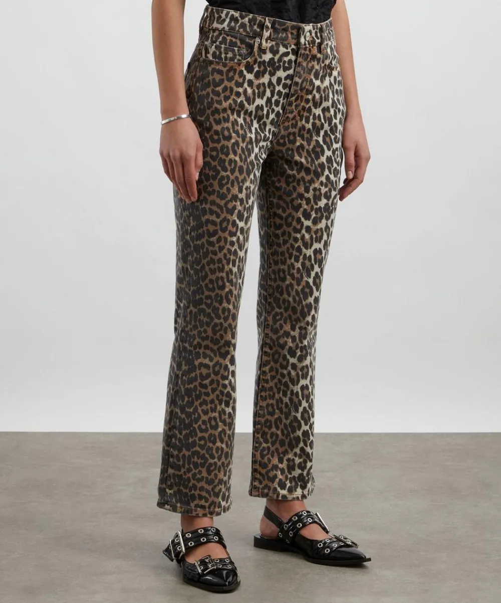 Ganni Jeans^Leopard Betzy Cropped Jeans