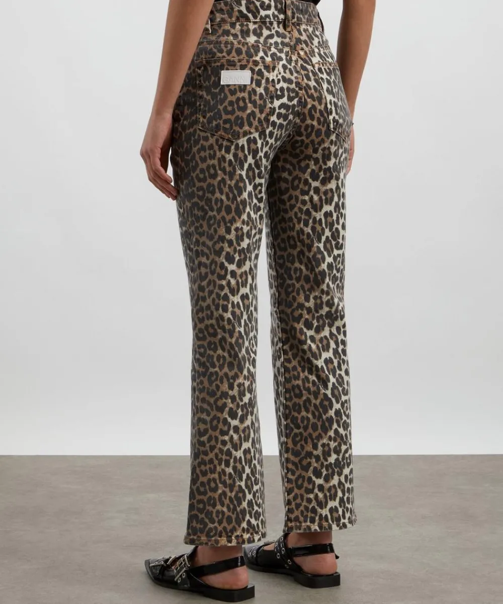 Ganni Jeans^Leopard Betzy Cropped Jeans