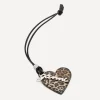 Ganni Travel Accessories^Leopard Bou Heart Mirror
