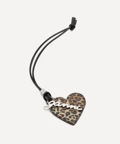 Ganni Travel Accessories^Leopard Bou Heart Mirror