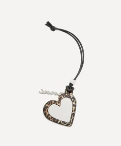 Ganni Travel Accessories^Leopard Bou Heart Mirror