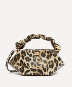 Ganni Bags^Leopard Mini Bou Top Handle Bag