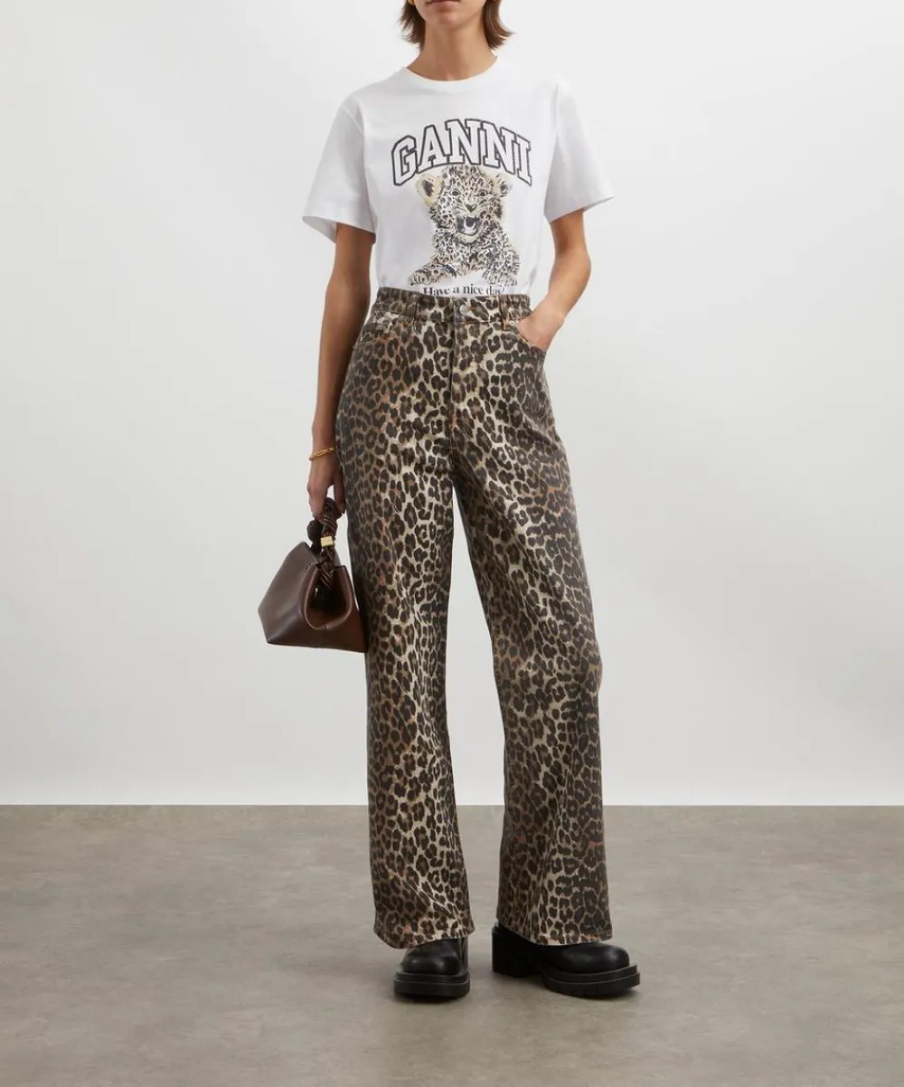 Ganni Jeans^Leopard Printed Izey Jeans