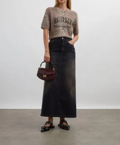 Ganni Tops^Leopard Wool Mix T-Shirt