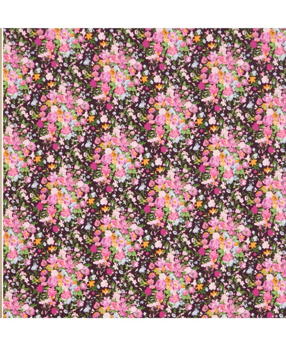 Liberty Fabrics Crepe De Chine^x Bridgerton Bouquet Carnival Crepe de Chine