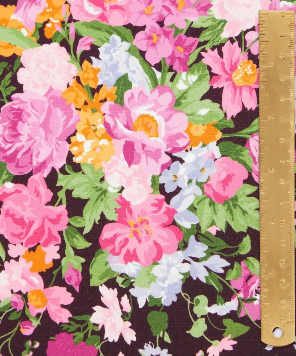 Liberty Fabrics Crepe De Chine^x Bridgerton Bouquet Carnival Crepe de Chine