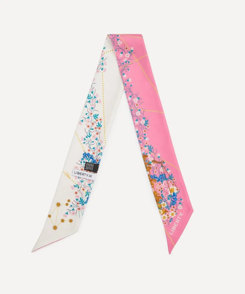 Liberty Scarves^Libra 5X88 Ribbonette Silk Scarf