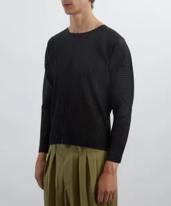 HOMME PLISSÉ ISSEY MIYAKE Knitwear & Sweats^LIGHT MESH Black Top