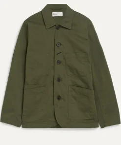 Universal Works Coats & Jackets^Light Olive Twill Bakers Jacket