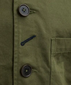 Universal Works Coats & Jackets^Light Olive Twill Bakers Jacket