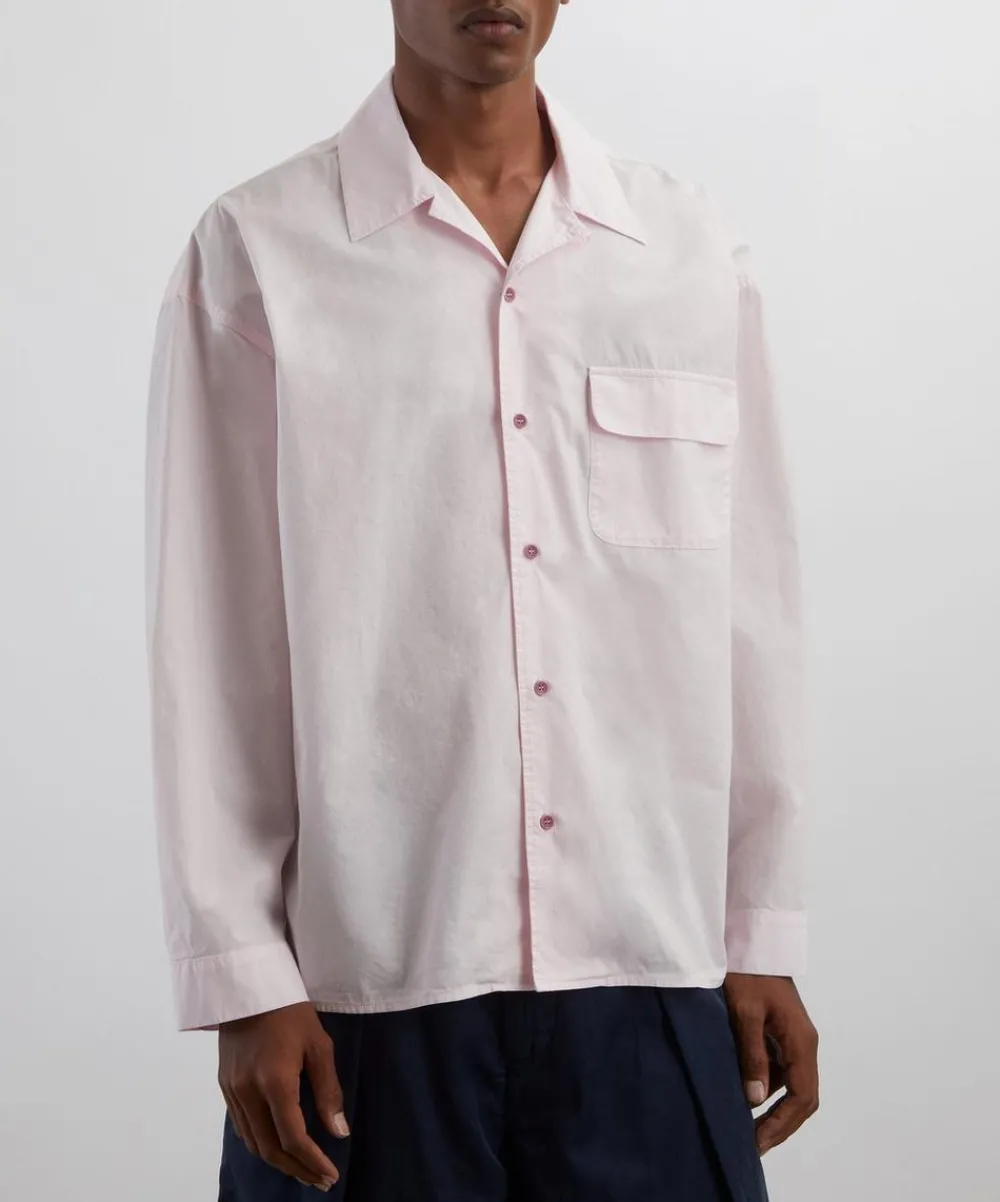 YMC Shirts^Light Pink Wray Boxy Long-Sleeve Shirt