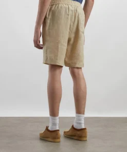 Sunspel Shorts^Light Sand Cotton-Linen Drawstring Shorts